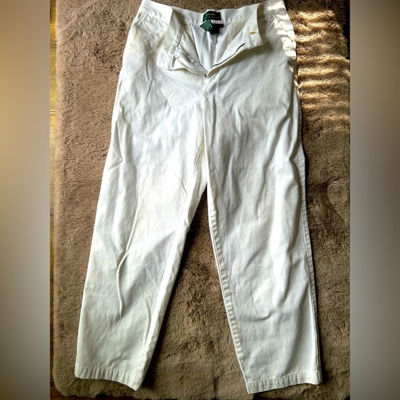 Ralph Laurent White Pants Size 10 - Picture 2 of 5